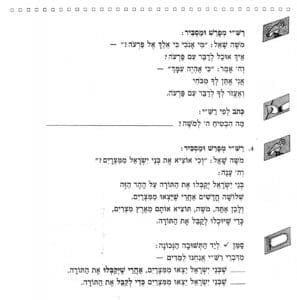 Sample workbook page 35 on Shemot 3:11-12